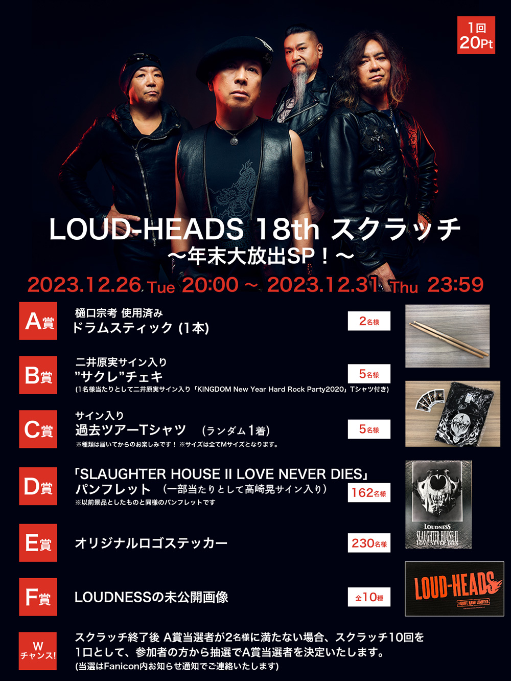 LOUD-HEADS限定スクラッチ 第18弾開催